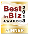 Best in Biz Awards 2013 gold winner logo
