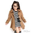 Clear Style Girls Trench Coat Korean Style Princess Outwear