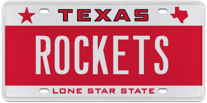 ROCKETS personalized Texas license plate sold at auction for $16, 500 in January 2013.