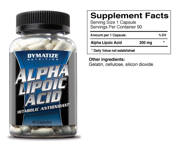 Dymatize Nutrition, Alpha Lipoic Acid