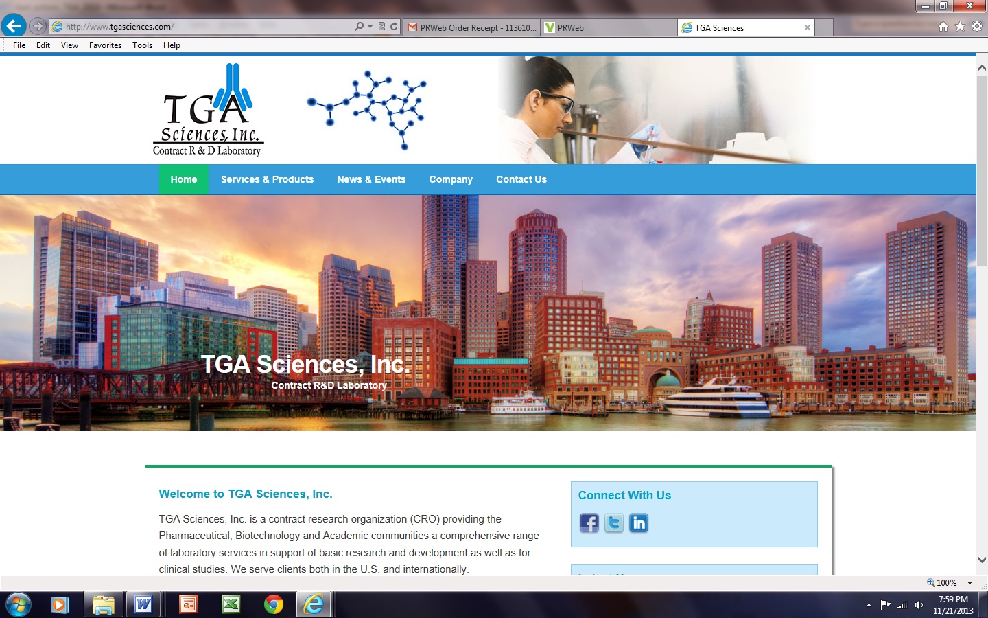 TGA Sciences Inc. website
