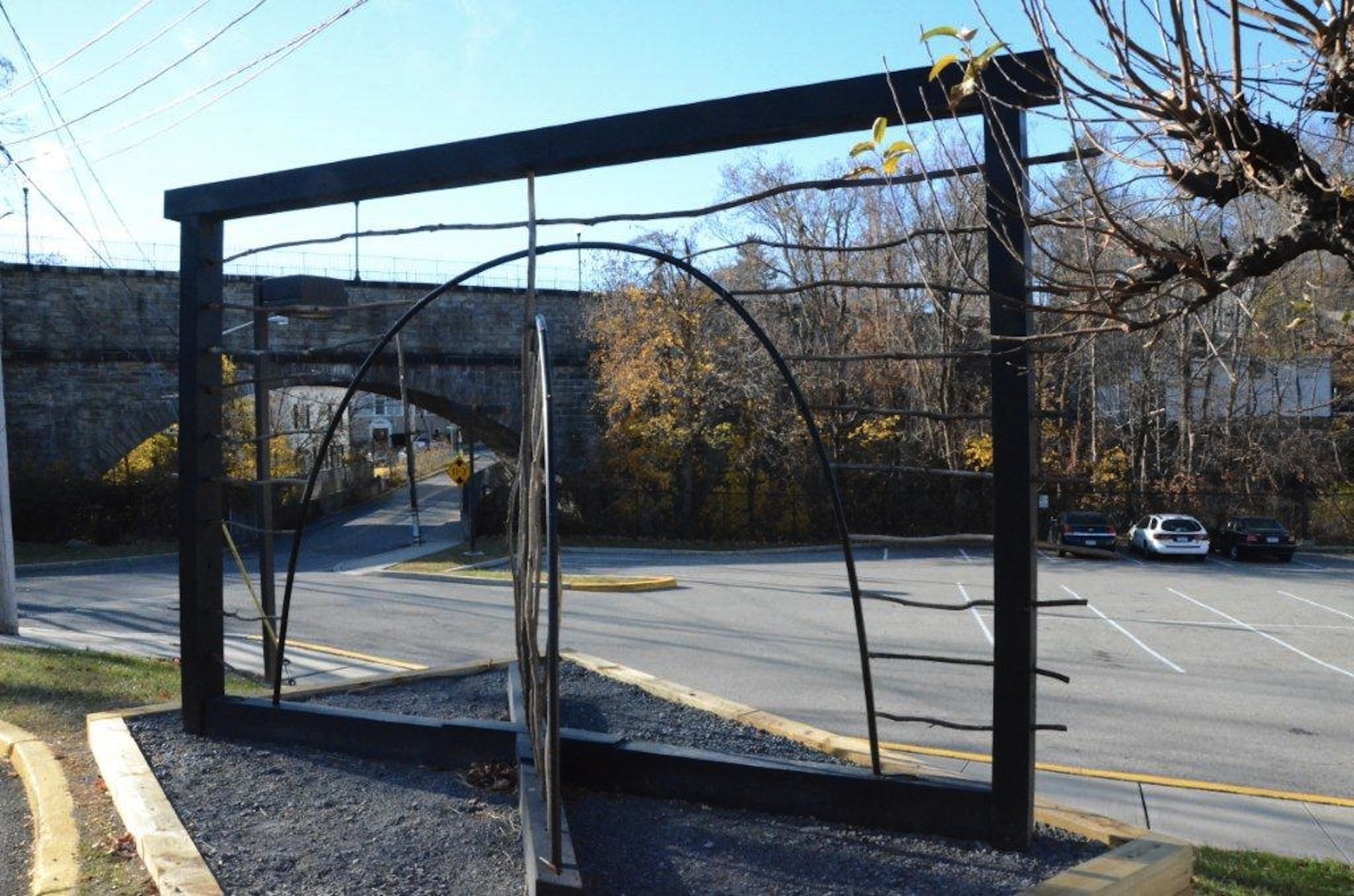 Village of Ossining sculpture “Double Arch” by Gary Orlinsky