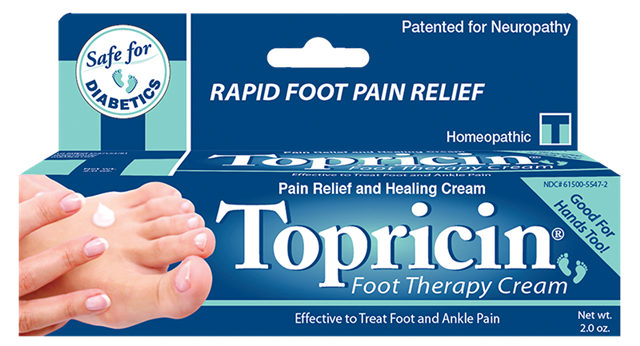 Topricin Foot Therapy Cream soothes and relieves tired, achy, swollen feet, ankles, legs, and knees
