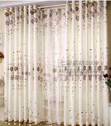 Floral Country Curtains for Living Room of Polyester