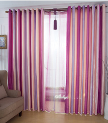 Rainbow Style Polyester and Cotton Eco-friendly Curtains