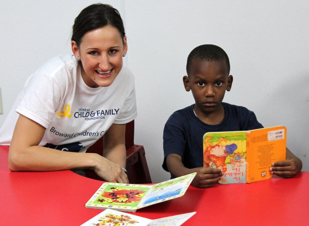 Operative Director Ms. Simona Nagyova at the re-opening of a newly renovated building of the Broward Children's Center, with a newly furnished additional therapy room.