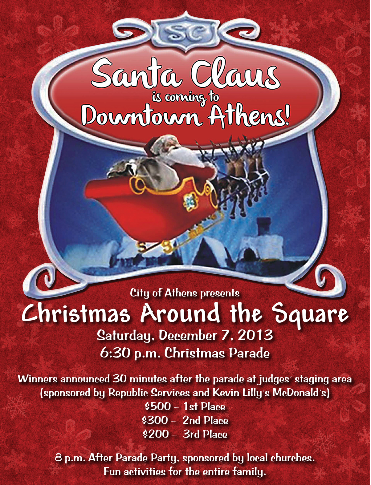 Athens Christmas Parade Flyer