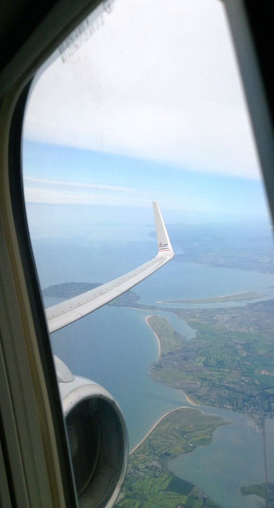 Window seat view of Ireland