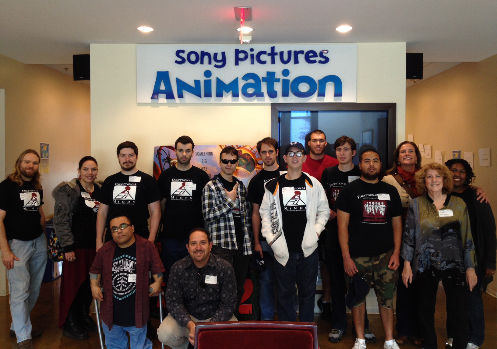 Exceptional Minds students hang out at Sony Pictures Imageworks.