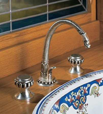 herbeau 2232 double handle single hole bathroom faucet with metal knob handles from the pompadour