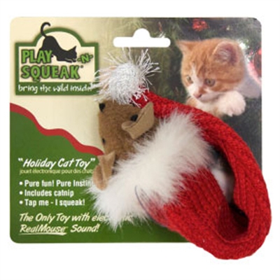 Play 'n Squeak Holiday Stocking Mouse