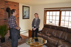 Pictured in Recovery House are: Joe Graziano, Program Coordinator, Fairfield University's Collegiate Recovery Program, and Susan Birge, Director of Counseling and Psychological Services (l-r).
