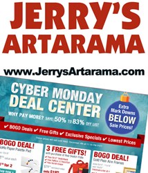 Jerry's Artarama Stocks Up Online for Cyber Monday Sale