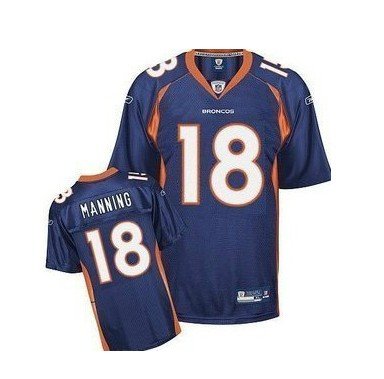 Denver Broncos Peyton Manning blue jersey is available as low as $32.95 during Black Friday & Cyber Monday at the Sports Fan Playground store.