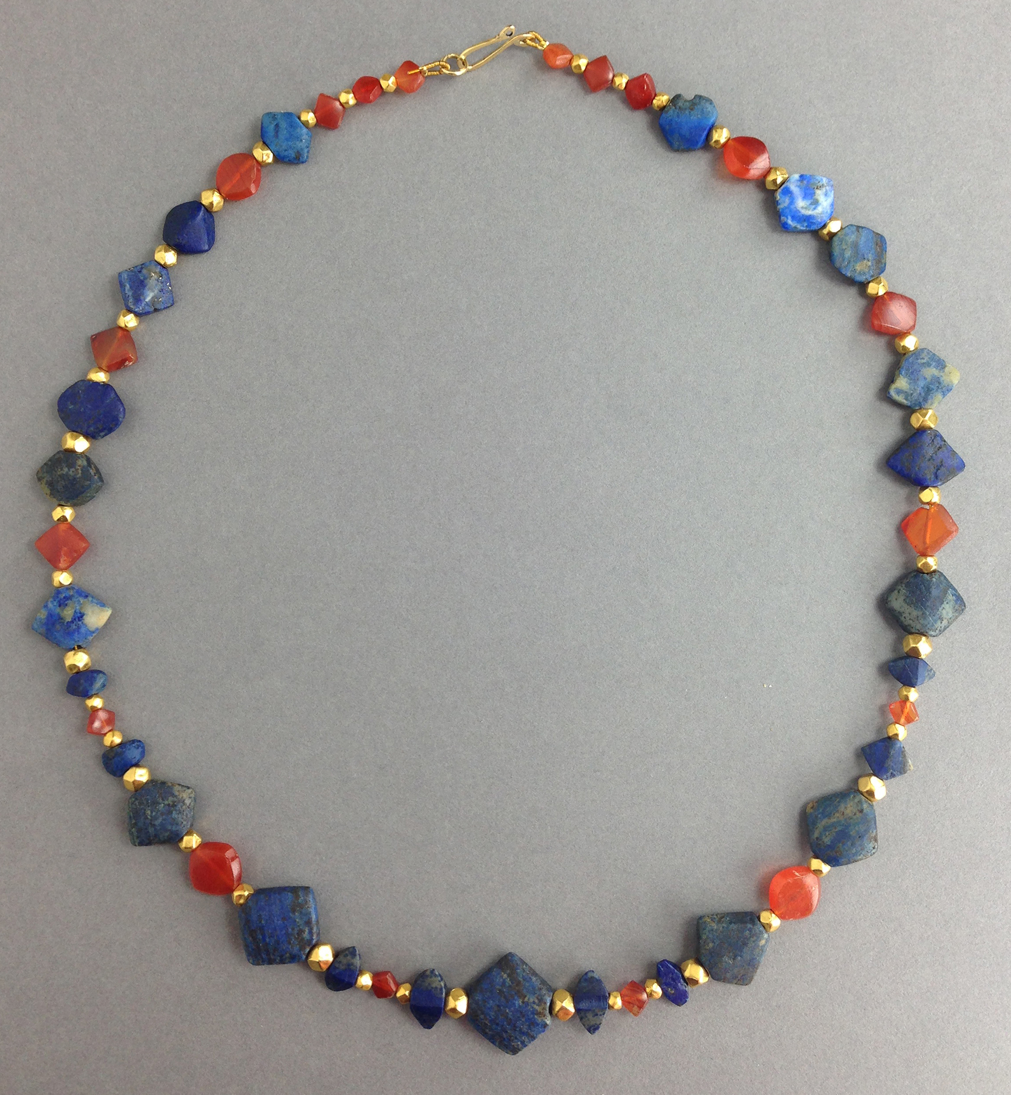 Babylonian Lapis Lazuli and Carnelian Bead Necklace