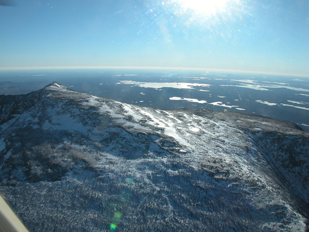 Aerial View over Katahdin onto Katahdin Region