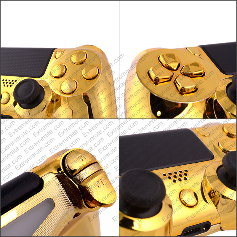 Chrome Gold PS4 Controller Buttons