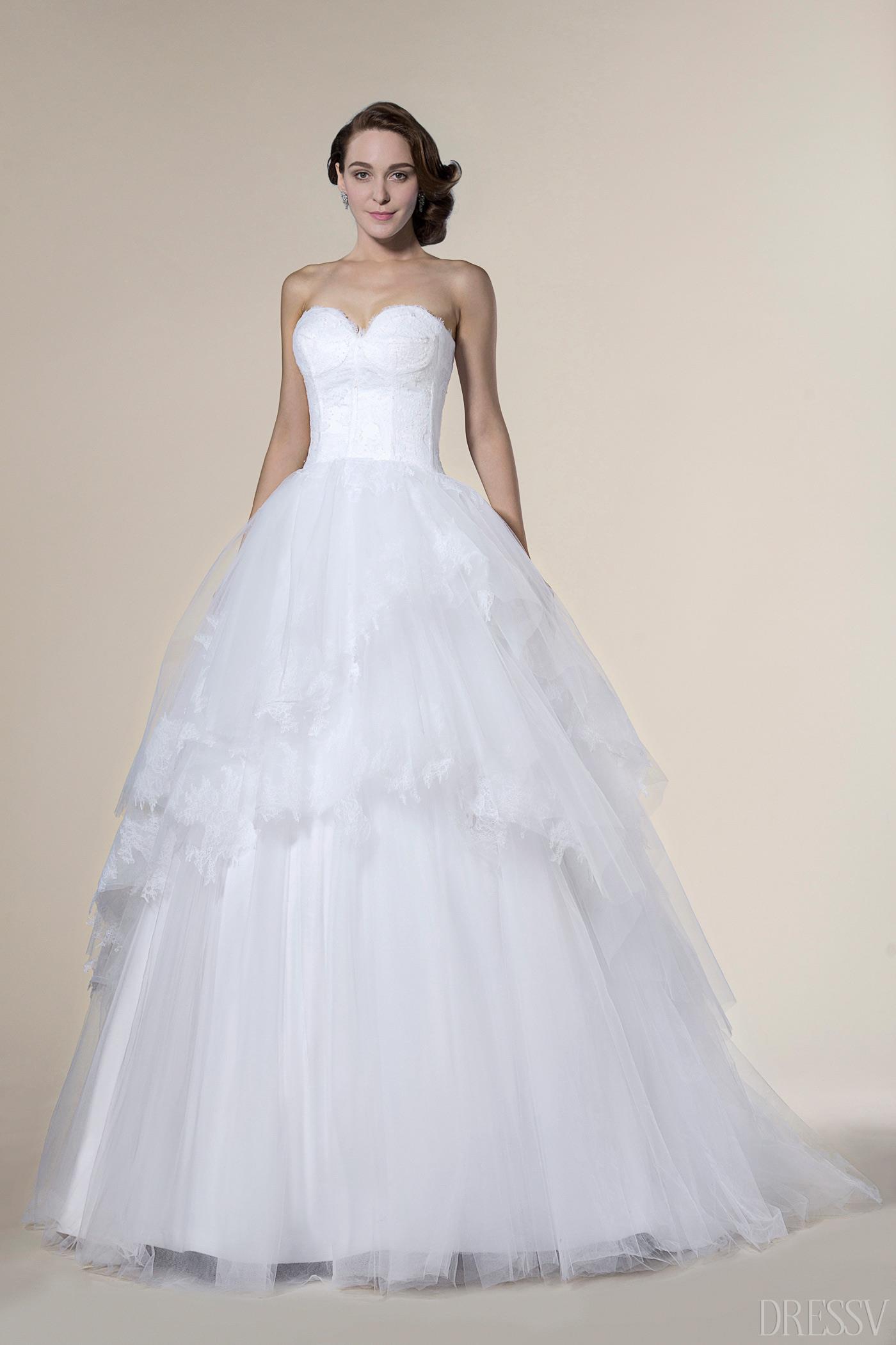 Fascinating Ball Gown Sweetheart Draped Floor-length Wedding Dress