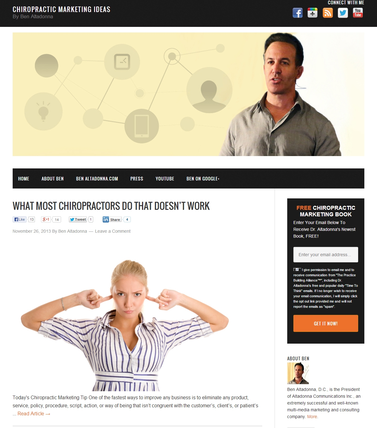 New "Chiropractic Marketing Ideas" Blog