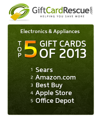 GiftCardRescue.com Top Electronic Appliances Gift Cards