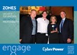Members of CyberPower receive the Zones award for Top Growth & Profitability in 2013 from Murray Wright, President and CEO of Zones, Inc.