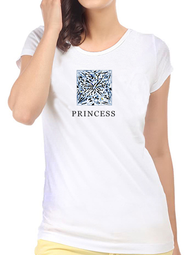 Princess Cut Diamond Shape T-Shirt