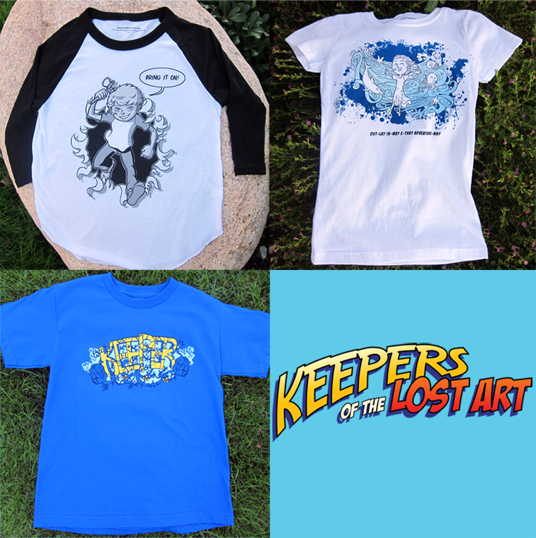 Keepers of the Lost Art t-shirts.