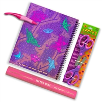 Left-Handed Butterfly Wide-ruled Notebook Set