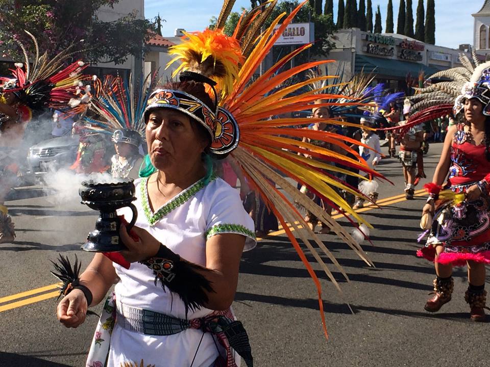 Aztec Dancers Hispanic Heritage in Our Lady of Guadalupe Procession