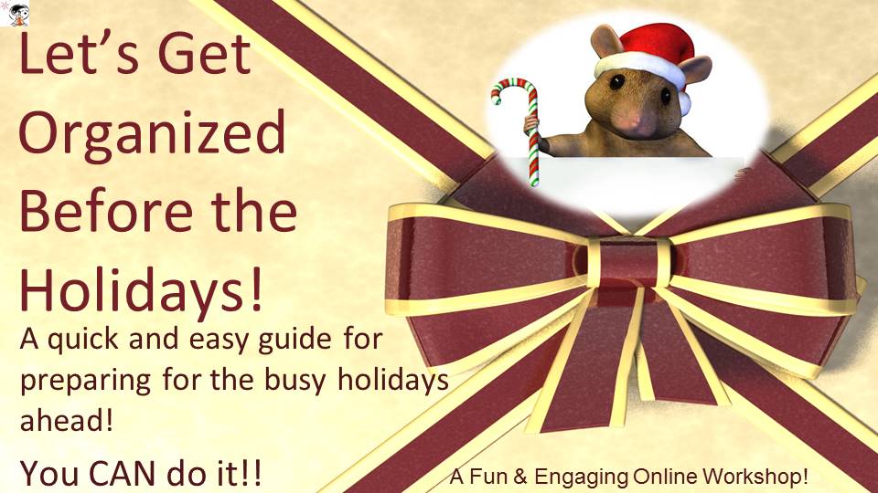 Let's Get Organized Before the Holidays - An Online Workshop