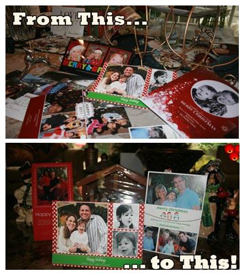 Holiday Props transform flat photocards to stylishly display personalized photo greetings