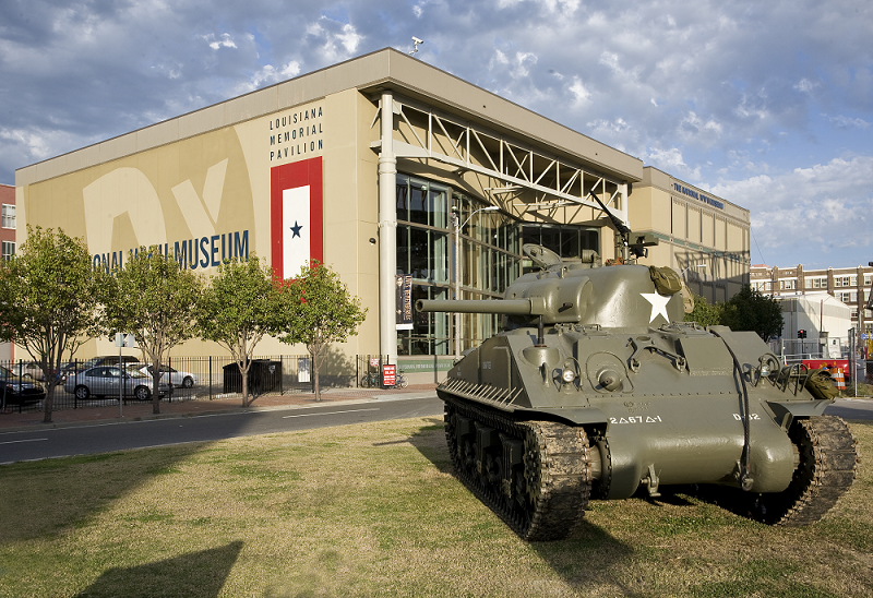 The National World War II Museum in New Orleans stands at the site where the Higgins Boats that carried GIs to D-Day's beaches were built. NATIONAL WORLD WAR II MUSEUM