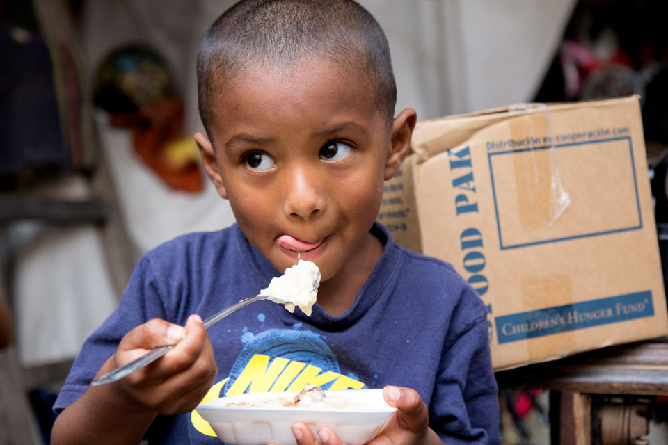 Children's Hunger Fund Brings Food to Children in Need.