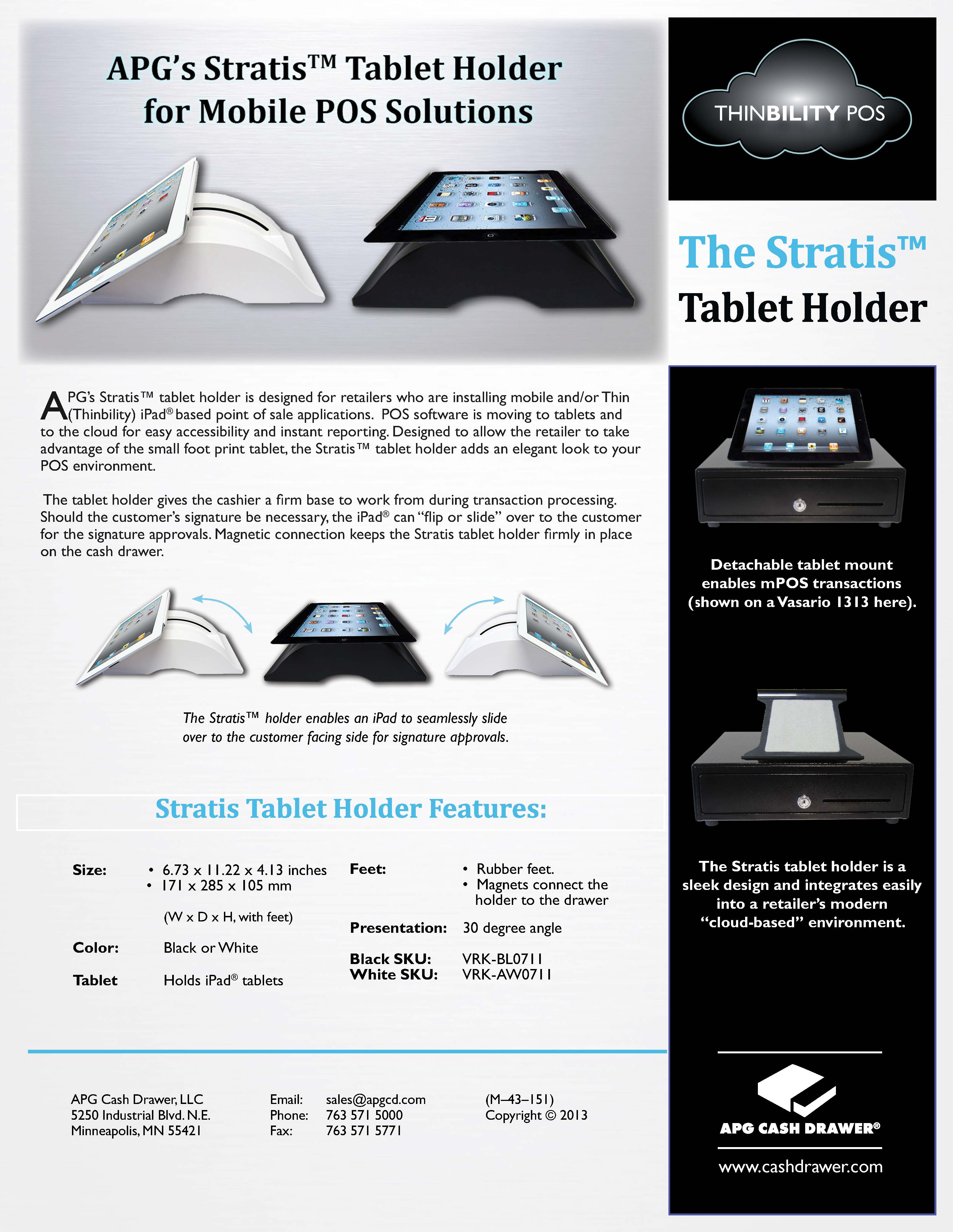 Stratis Tablet Holder Brochure