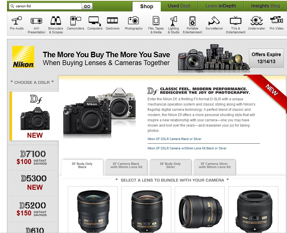 Nikon Camera and Lens Bundle Rebates