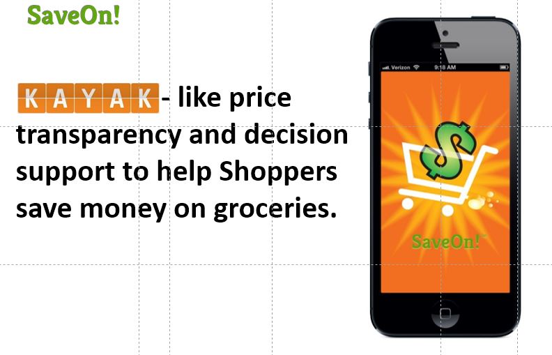 SaveOn! brings Kayak-like price transparency to consumers shopping for groceries.