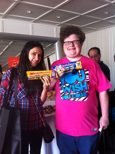 Actor Jesse Hyman from the GoDaddy hit SuperBowl Commerical with his Megaload Candy Lovers Chocolate