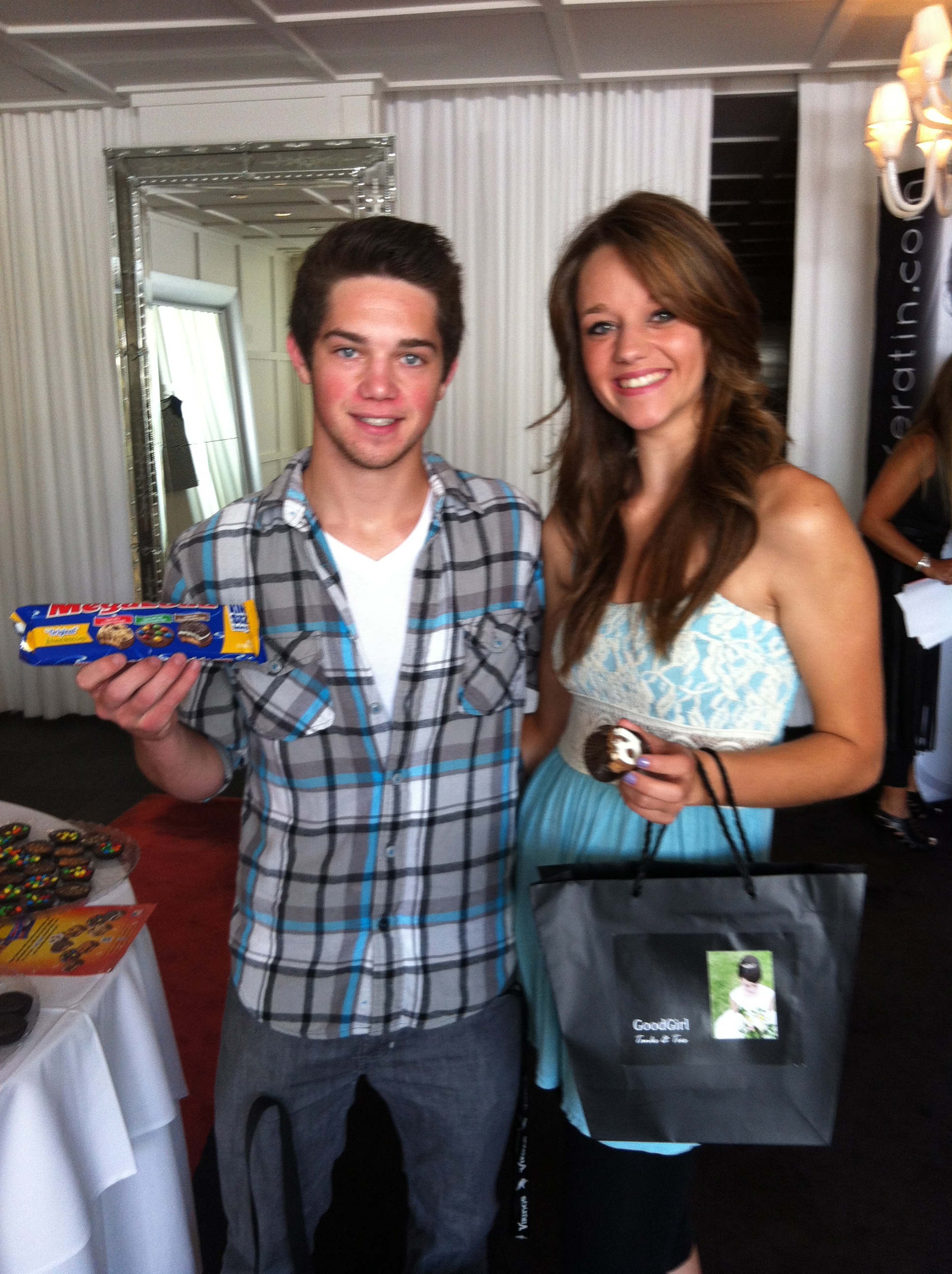 General Hospital Actor - Jimmy Dreshler with his delectable treat from Megaload Chocolate