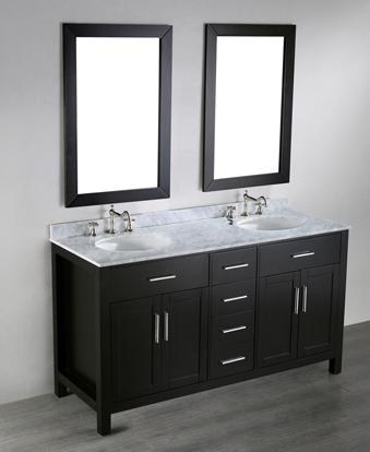 60'' Bosconi SB-252-4 Contemporary Double Bathroom Vanity