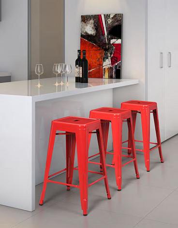 Zuo Modern Marius Bar Chair Red 106109