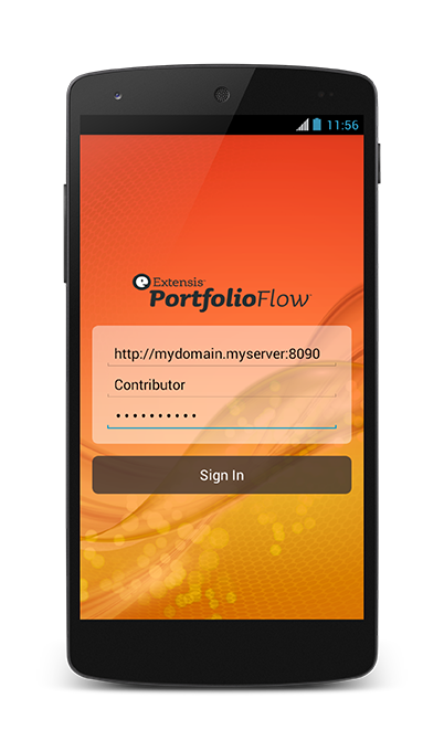 Portfolio Flow Sign-in (Android)