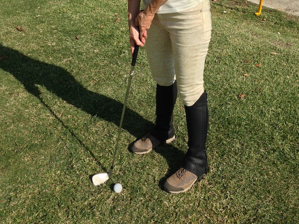 Playing golf is one of the ways ProChaps adepts wear their riding chaps.