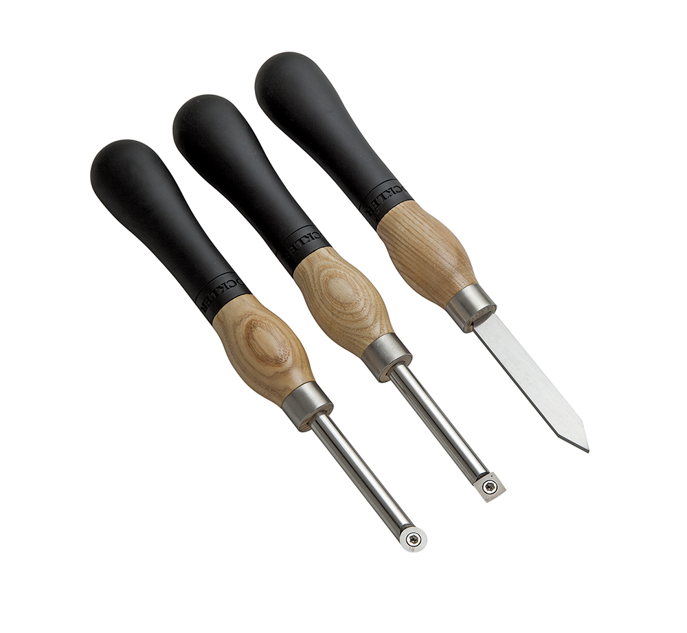 At only 9-1/2" long, these tools are the perfect size for turning pens, bottle stoppers and other small items.