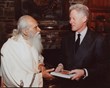Swami Satchidananda and President Bill Clinton