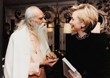 Swami Satchidananda and Hillary Clinton