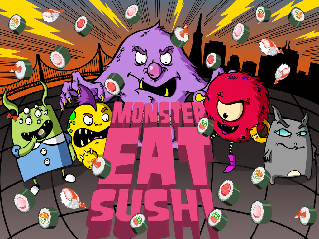 Monster Eat Sushi Splash Screen