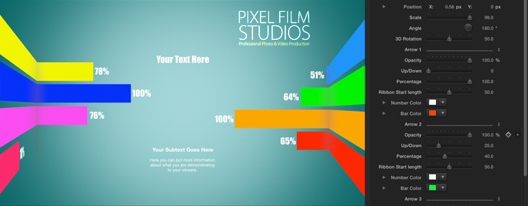 Final Cut Pro X, FCPX, Pixel Film Studios, Video Editing, Apple, Plugin, Effects, Titles, Text, Transitions