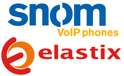 snom and Elastix logo