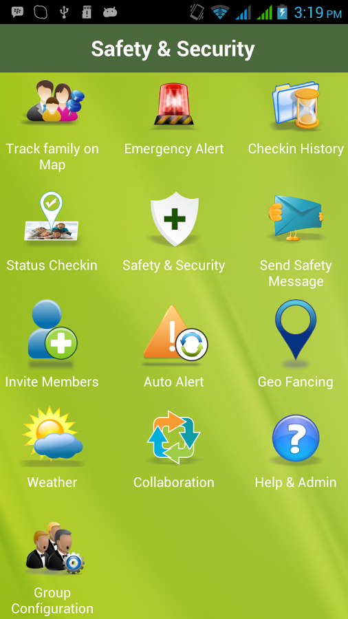 Rapid Tracker Mobile App Features Icons