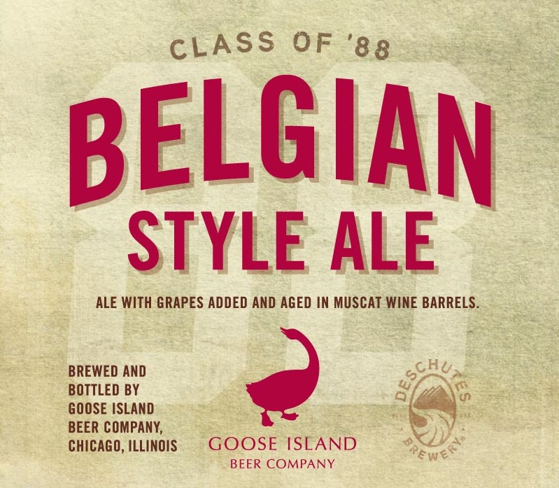 Goose Island Class of '88 Belgian Style Ale Label